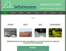 Tablet Screenshot of geoplusenvironnement.com